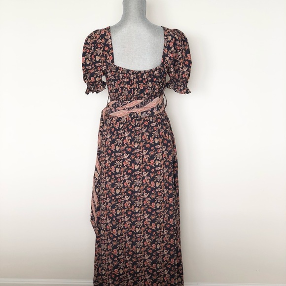 NWT Vintage Boho Cottagecore Inspired Maxi Floral Dress - Picture 7 of 12